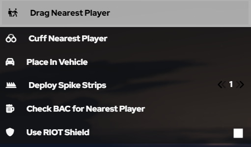 Leo Actions Menu